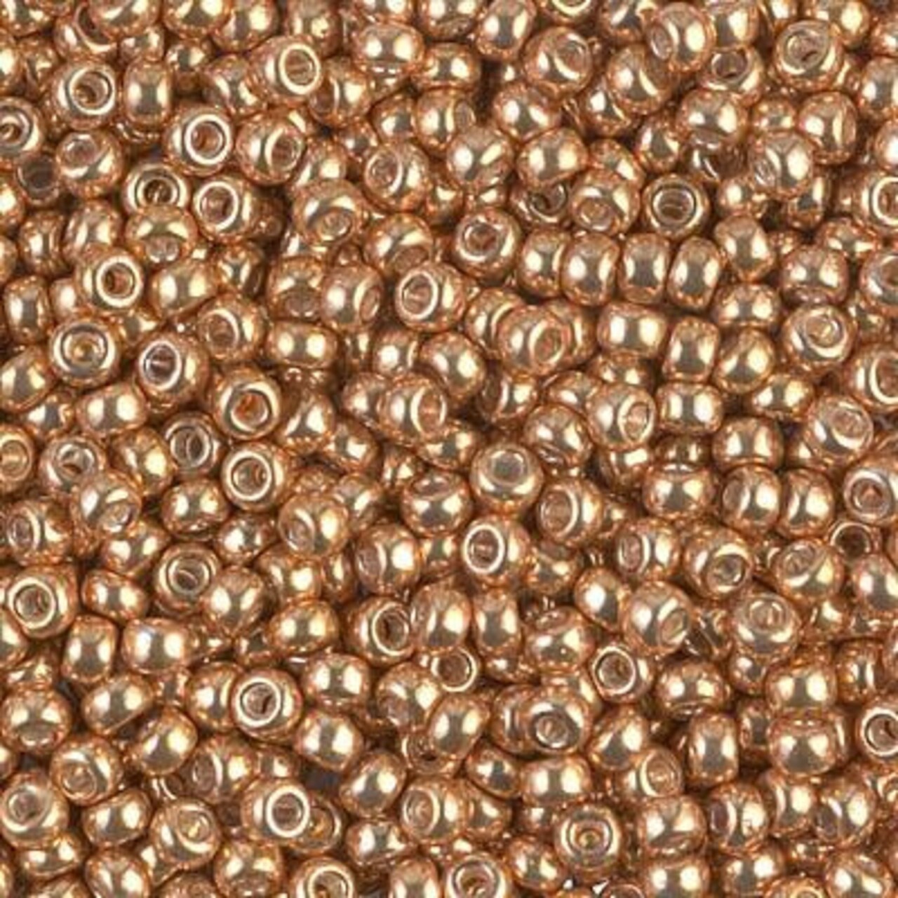Miyuki 8 Round Seed Bead, 8-1053, Galvanized Yellow Gold, 10 grams